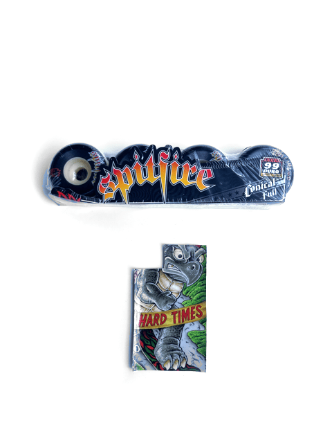 Spitfire F4 99 Venom Script Conical Full Skateboard Wheels - 52mm 99a Duro For Street & Park Skating